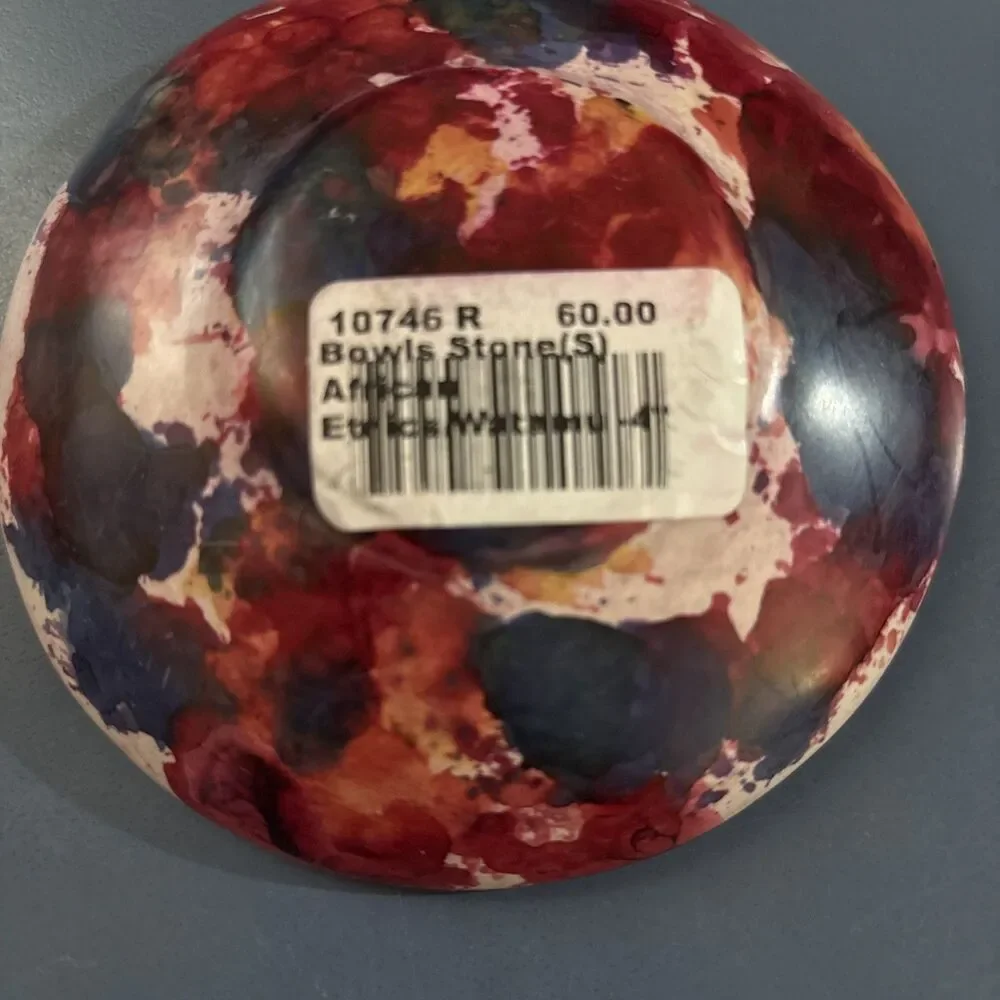 African Stone Bowl 4 Inch Round Decorative Zebra Originally $60